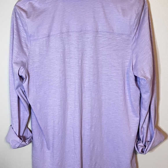 JJill Pintuck Slub Top light purple med. - Picture 6 of 11